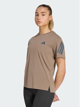 adidas adidas Koszulka techniczna 158728 Beżowy Regular Fit