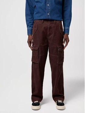 Wrangler Wrangler Spodnie materiałowe CJ LOOSE CARGO Brązowy Loose Fit