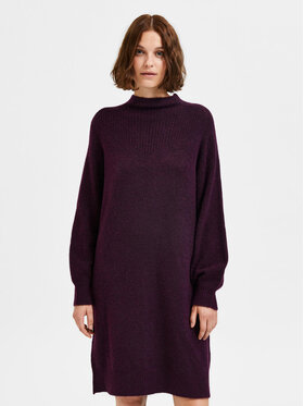 Selected Femme Selected Femme Úpletové šaty Mally 16087624 Fialová Relaxed Fit