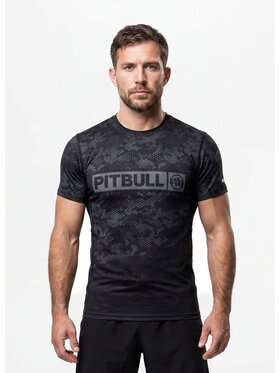 PITBULL PITBULL Koszulka techniczna HEX CAMO HILLTOP Czarny Regular Fit