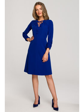 Stylove Stylove Koktejlové šaty S325 Modrá Regular Fit
