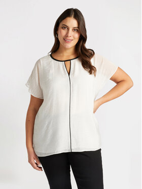 Fiorella Rubino Fiorella Rubino Bluzka 2723T002235N011 Biały Regular Fit