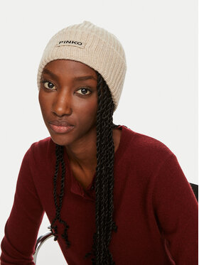 PINKO Pinko Шапка Lambkin Cuffia AI 24-25 BLK01 104489 A1CH Бежов
