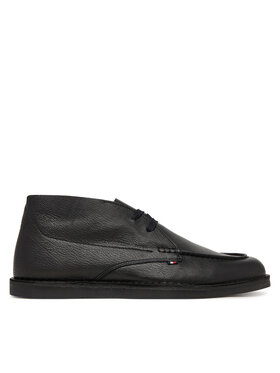 Tommy Hilfiger Tommy Hilfiger Półbuty Hilfiger Stitchdown Tbl Lth Chuk FM0FM05743 Czarny