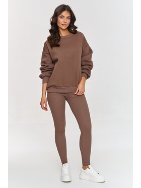 Makadamia Makadamia Dres A1 Brązowy Loose Fit