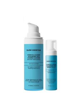 Glow Cocktail Glow Cocktail Pianka Hydrate & Cleanse + Serum Hydrate & Plump Zestaw do pielęgnacji skóry