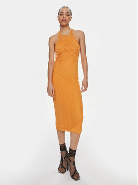 Patrizia Pepe Patrizia Pepe Rochie cocktail 2A2735/K186-R824 Portocaliu Slim Fit
