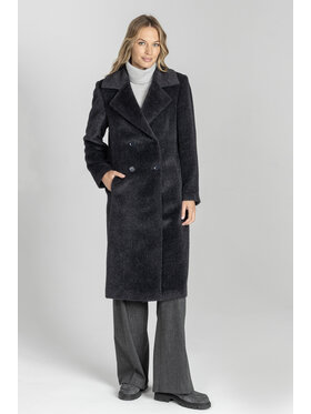 Deni Cler Milano Deni Cler Milano Płaszcz W-DC-8054-E5-H2-88-1 Szary Regular Fit