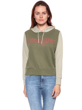 Wrangler Wrangler Felpa KABEL HOODIE Beige Regular Fit