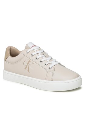 Calvin Klein Jeans Calvin Klein Jeans Sneakersy Classic Cupsole Fluo Contrast YM0YM00603 Beżowy