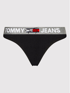 Tommy Jeans Klasične Spodnje Hlačke Bikini UW0UW02773 Črna