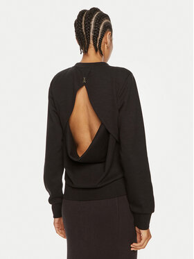 Patrizia Pepe Patrizia Pepe Džemperis ar kapuci 8M1618/J219-K103 Melns Regular Fit