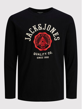 Jack&Jones Jack&Jones S dlhými rukávmi Logo 12210821 Čierna Regular Fit