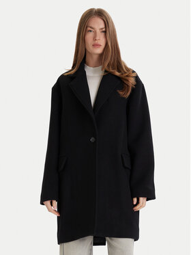 BOSS BOSS Palton de lână C_Calesara2 50548660 Negru Relaxed Fit