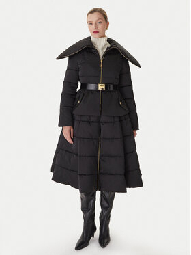 Elisabetta Franchi Elisabetta Franchi Wintermantel PI-86Z-56E2-V790 Schwarz Regular Fit