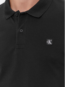 Calvin Klein Jeans Polo Majica Embro Badge J30J325269 Črna Slim Fit