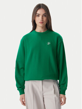 Tommy Hilfiger Tommy Hilfiger Суитшърт Logo Embroidery WW0WW48724 Зелен Regular Fit