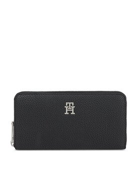 Tommy Hilfiger Tommy Hilfiger Дамски портфейл Th Emblem Large Za AW0AW15275 Черен