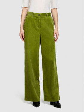 Sisley Sisley Текстилни панталони 453ULF040 Зелен Wide Leg