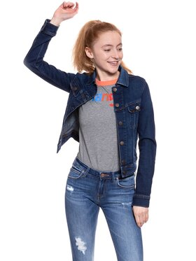 Lee Lee Kurtka damska SLIM RIDER Niebieski Slim Fit