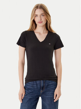 Tommy Jeans Tommy Jeans T-shirt Tjw Skinny Stretch DW0DW09197 Nero Slim Fit