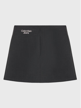 Calvin Klein Jeans Calvin Klein Jeans Trapecijos formos sijonas Stack Logo IG0IG01998 Juoda Regular Fit