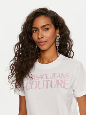 Versace Jeans Couture T-shirt 76HAHG03 Bijela Regular Fit