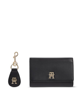 Tommy Hilfiger Tommy Hilfiger Подаръчен комплект Med Flap Wallet W Keyfob AW0AW15663BDS Черен