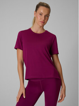 4F 4F Koszulka techniczna BASIC+ Bordowy Loose Fit
