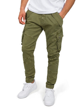 Alpha Industries Alpha Industries Kalhoty z materiálu AI.126215-11-32 Khaki Slim Tapered Fit