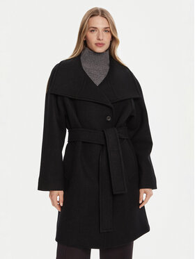 Calvin Klein Calvin Klein Vuneni kaput LV044D557G Crna Regular Fit