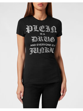 PHILIPP PLEIN PHILIPP PLEIN Tričko 2453 Čierna Skin Tight Fit