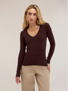 Motivi Motivi Sweter M266W003982N022 Brązowy Slim Fit