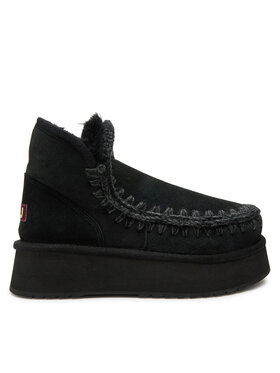 Mou Mou Μπότες Χιονιού Mini Eskimo Platform Boot FW681000A Μαύρο