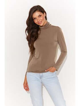 Numinou Numinou Bluzka NU460 Brązowy Classic Fit