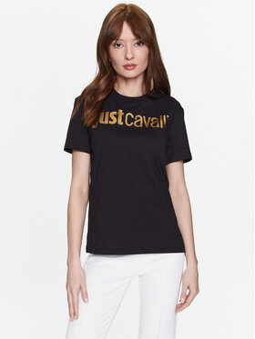 Just Cavalli Just Cavalli T-Shirt 74PBHF00 Černá Regular Fit