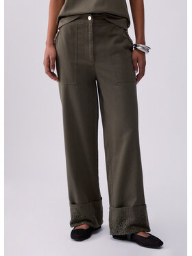 Liu Jo Liu Jo Pantaloni di tessuto WA6296T433A90822 Verde Regular Fit