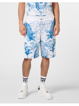 PHILIPP PLEIN PHILIPP PLEIN Sportovní kraťasy 29859 Bílá Jogger Fit