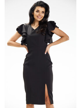 Awama Awama Sukienka wieczorowa A634 Czarny Basic Fit