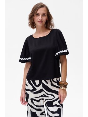 blue shadow blue shadow Bluzka Iwia Czarny Regular Fit