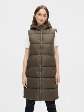 Pieces Pieces Bezrękawnik 17117414 Khaki Regular Fit