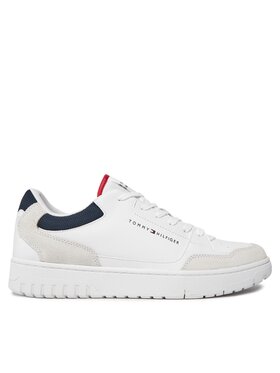 Tommy Hilfiger Tommy Hilfiger Sneakers Th Basket Core Lth Mix Ess FM0FM05058 Bianco