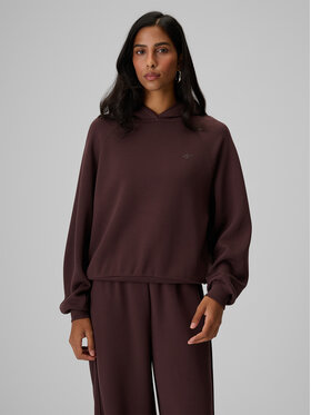 4F 4F Bluza ESSENTIAL Brązowy ciemny Regular Fit
