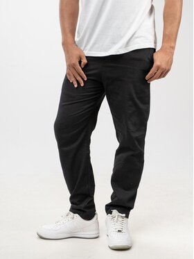 Jigga Wear Jigga Wear Spodnie materiałowe Spodnie Materiałowe Chino Męskie Czarne Jigga Wear Chino M Czarny Regular Fit
