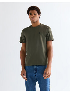 Wrangler Wrangler T-Shirt SIGN OFF TEE Zielony Regular Fit