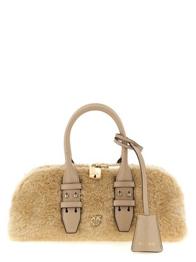 PINKO PINKO Torebka Gray Polyester Hand Beżowy
