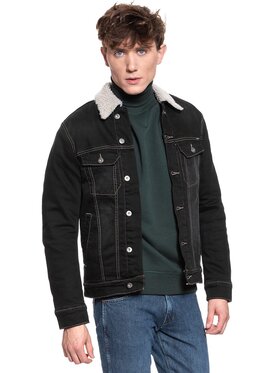 Mustang Mustang Kurtka zimowa NEW YORK SHEARLING Czarny Regular Fit