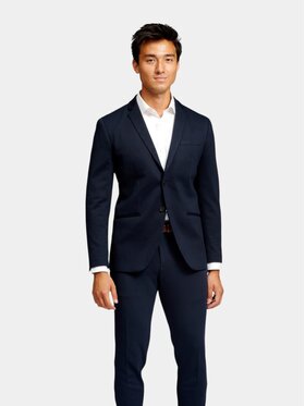 TeeShoppen TeeShoppen Marynarka 'Perform Collection' Granatowy Slim Fit