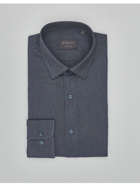 Borgio Borgio Koszula flero_00621 Granatowy Slim Fit