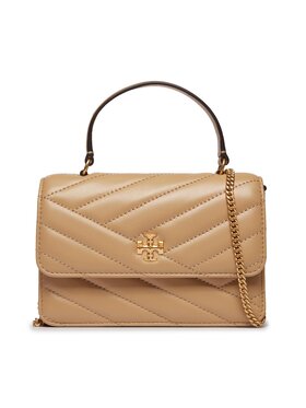 Tory Burch Tory Burch Ročna torba Kira Chevron Mini Top Handle Chain Wallet 152356 Bež
